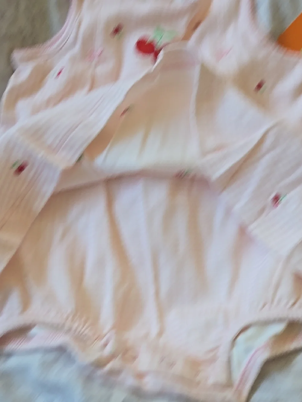 Carter's Pink Gingham Cherry Embroidered Sleeveless Romper - Picture 5 of 5